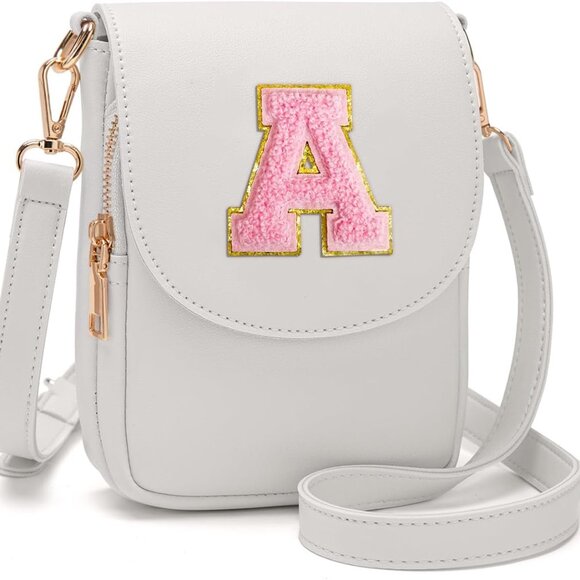 Elegant Adjustable Crossbody Purse with Initial Design - Lightweight & Durable - Picture 1 of 6